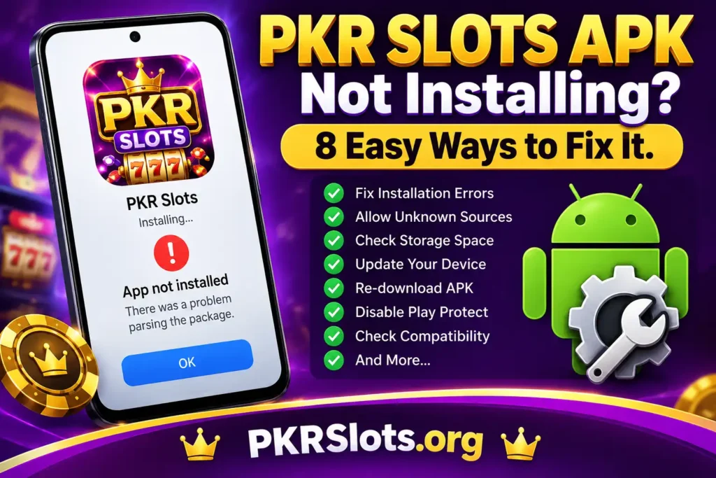 PKR Slots APK not installing troubleshooting guide